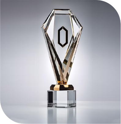 Personalized engraved crystal awards and keepsakes