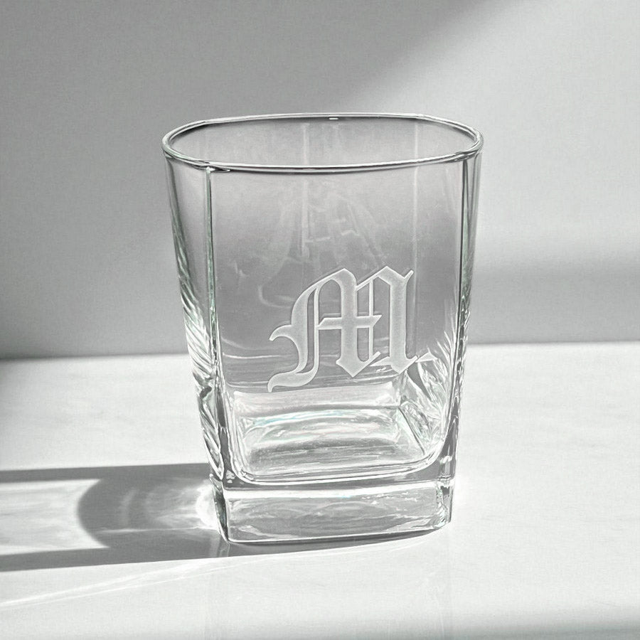 Engraved glass jewelry box